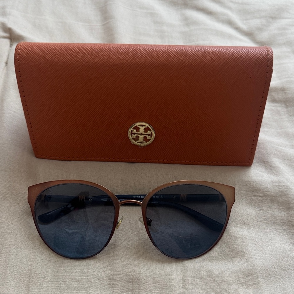Tory Burch Brown Sunglasses with Orange Case